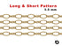 14K Gold Filled long and short textured pattern cable chain, (GF-002)